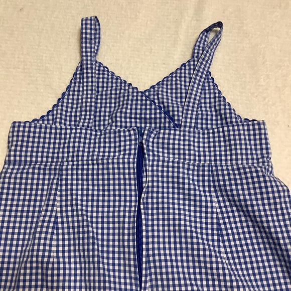 4/$20 SMILEY Blue Gingham Sundress w/smileyflowers - Picture 4 of 6